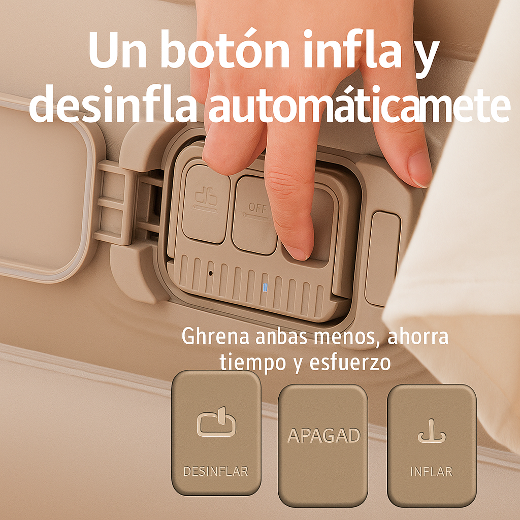 Oferta Llevás 2, Pagás 1 – Colchón Portátil Individual con Triple Revestimiento Antidesgarro + Bomba Eléctrica Incluida