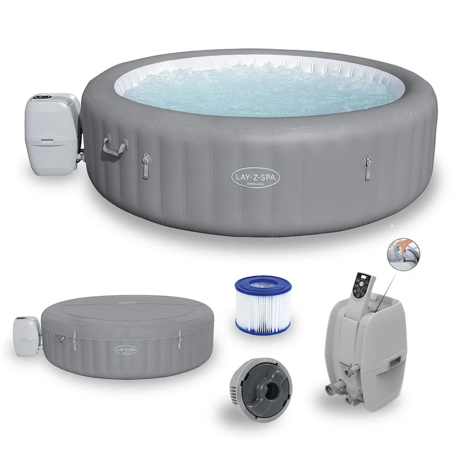 Bañera Ofuró Spa Inflable Palm Springs 1350L + Bomba Calentadora + Tapa